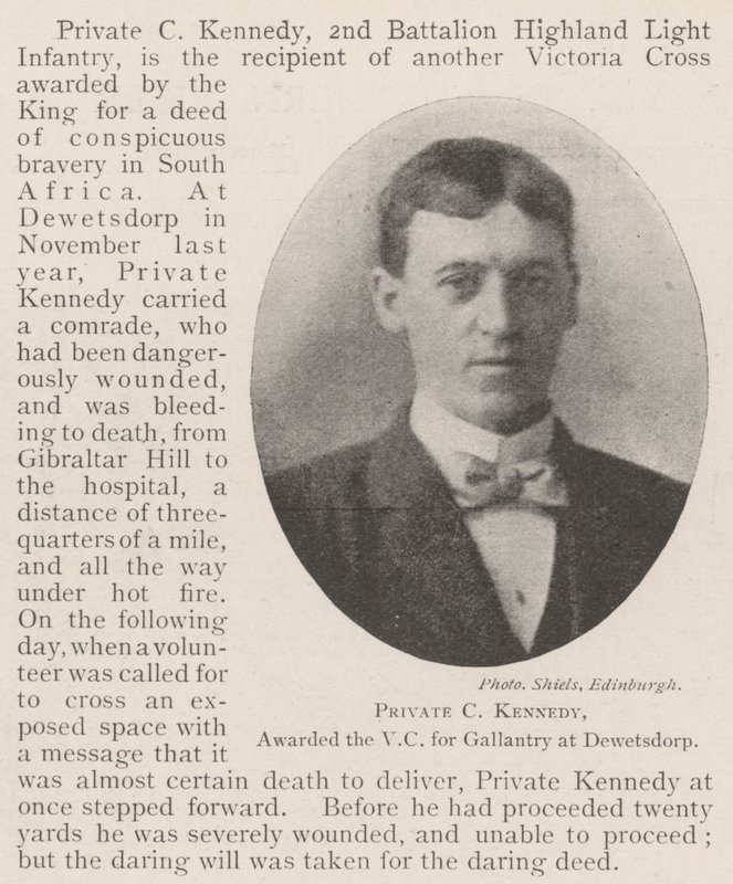 Menig C Kennedy, tildelt VC for tapperhed i Dewetsdorp af English Photographer