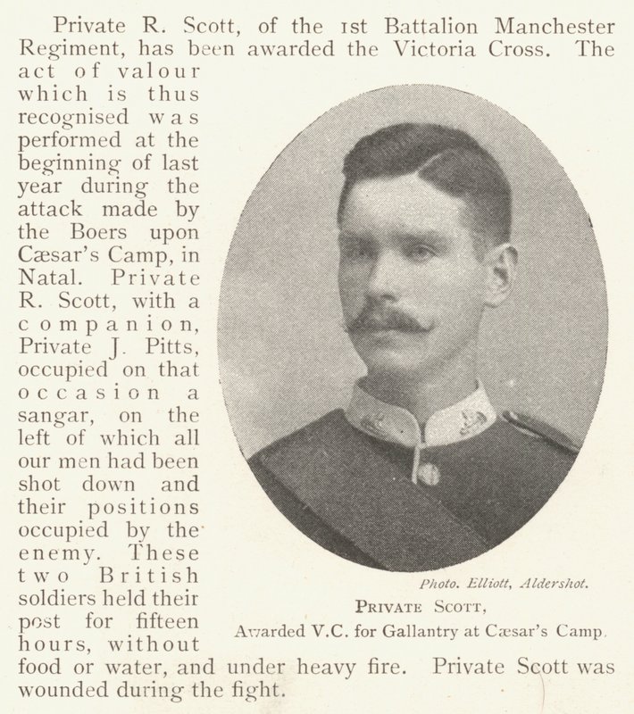 Menig Scott, tildelt VC for galanteri på Caesars Camp af English Photographer