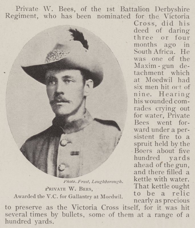 Private W Bees, tildelt VC for galanteri i Moedwil af English Photographer