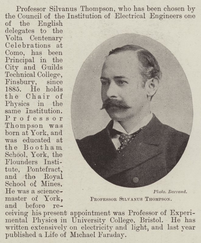 Professor Silvanus Thompson af English Photographer