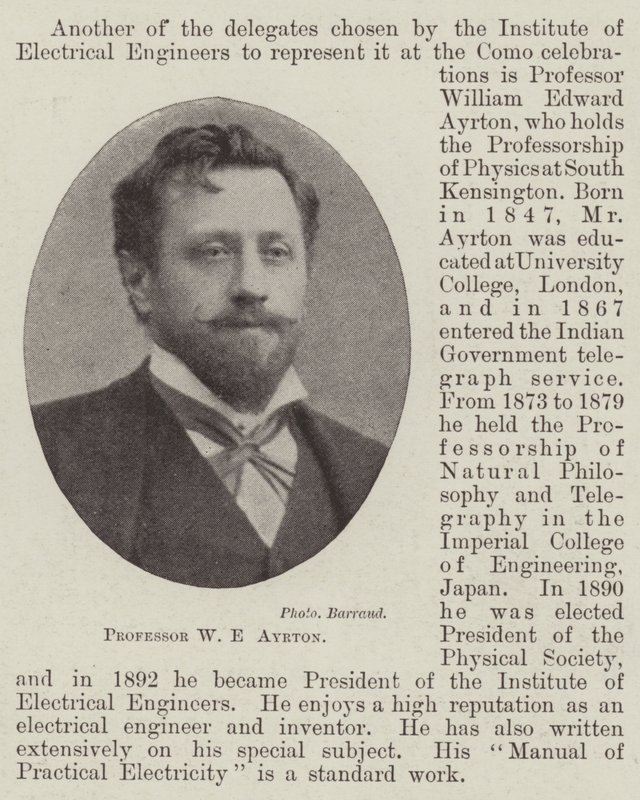 Professor W E Ayrton af English Photographer