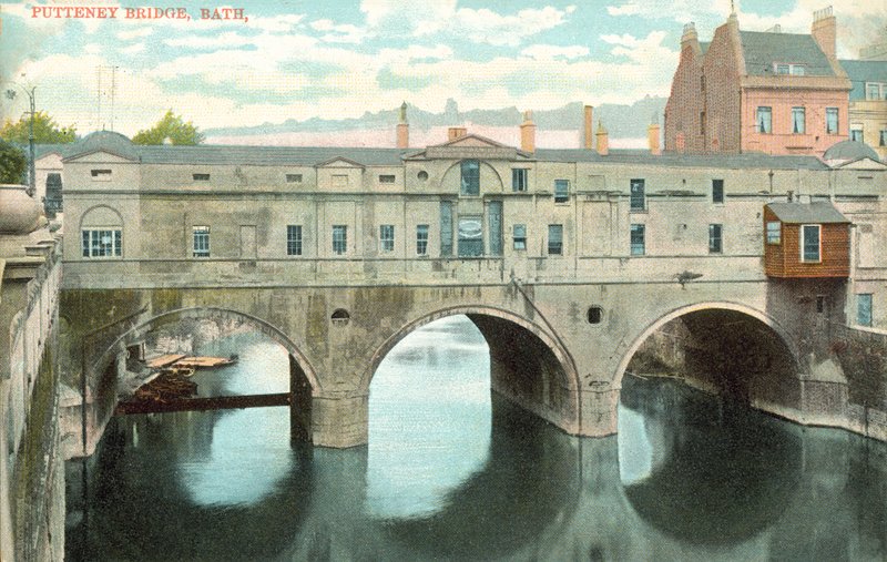 Pulteney Bridge, Bath, Somerset (farvet foto) af English Photographer