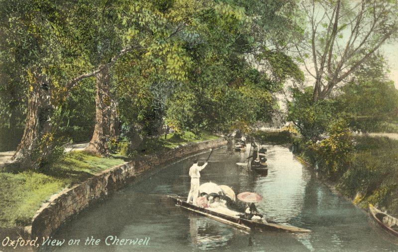 Punters on the Cherwell, Oxford (farvefoto) af English Photographer