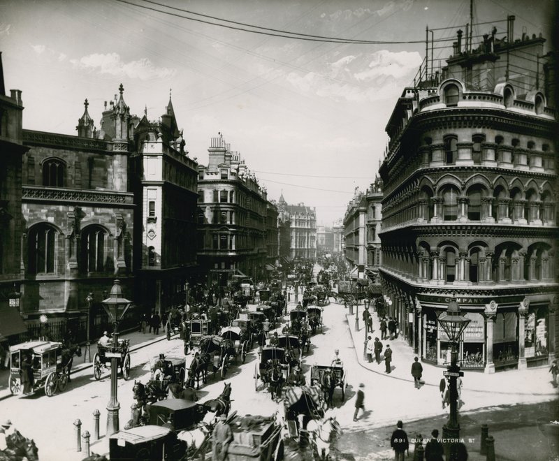 Queen Victoria Street, London af English Photographer