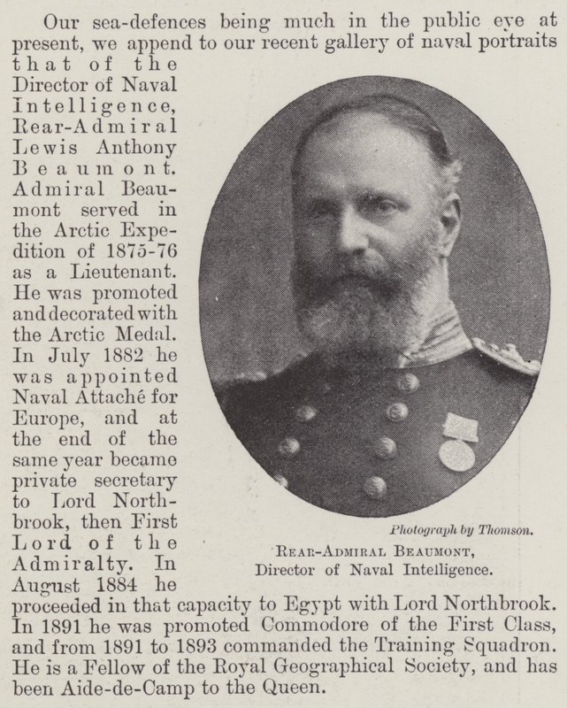 Kontreadmiral, Beaumont, direktør for Naval Intelligence af English Photographer