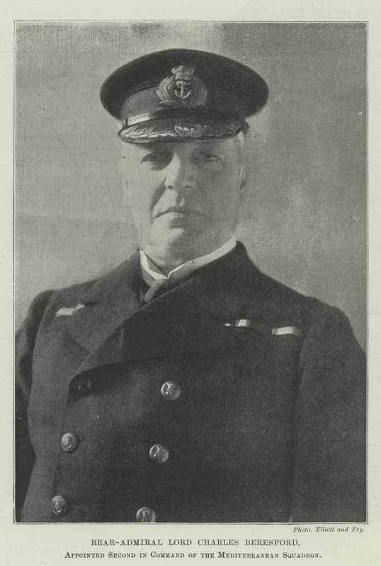 Kontreadmiral Lord Charles Beresford, udnævnt til næstkommanderende for Middelhavseskadronen af English Photographer
