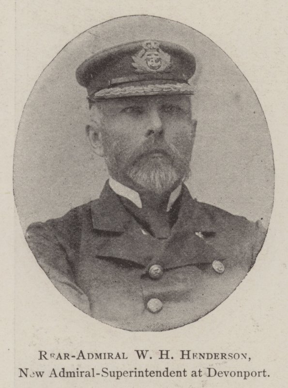 Kontreadmiral W H Henderson, ny admiral-superintendent i Devonport af English Photographer