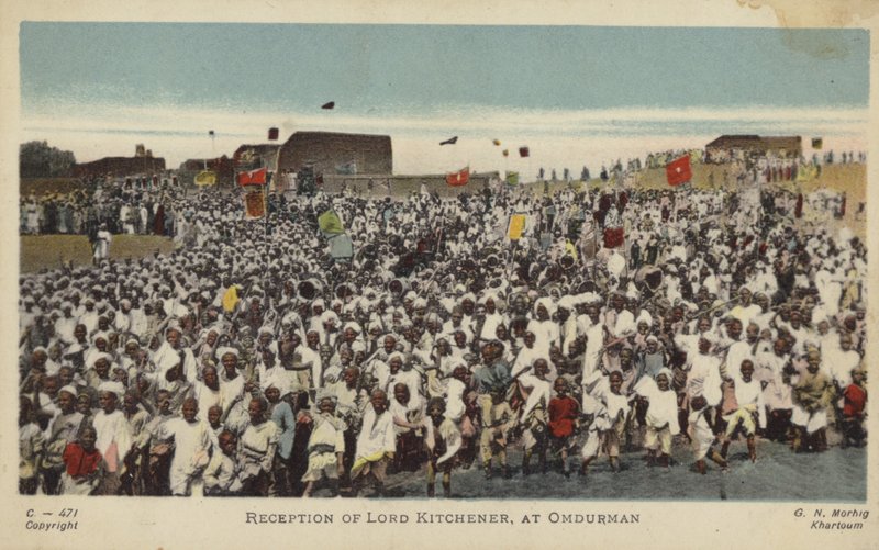 Modtagelse af Lord Kitchener i Omdurman, c1898 (farvet foto) af English Photographer