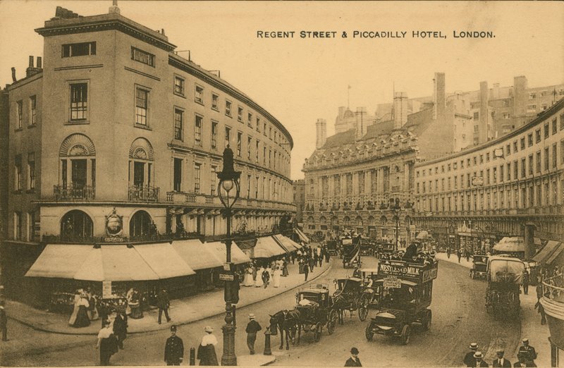 Regent Street og Piccadilly Hotel, London af English Photographer