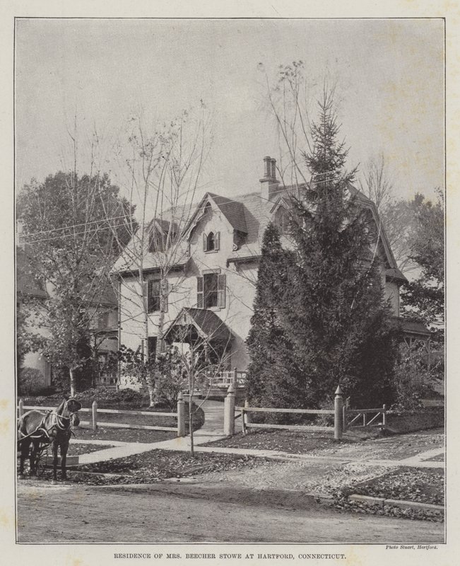 Bopæl for fru Beecher Stowe i Hartford, Connecticut af English Photographer