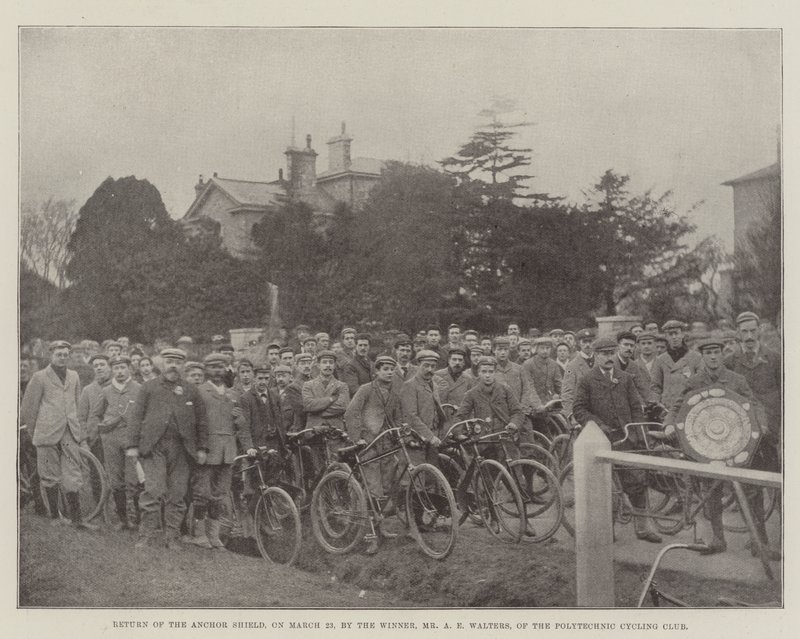Return of the Anchor Shield, den 23. marts af vinderen, hr. A. Walters, fra Polytechnic Cycling Club af English Photographer