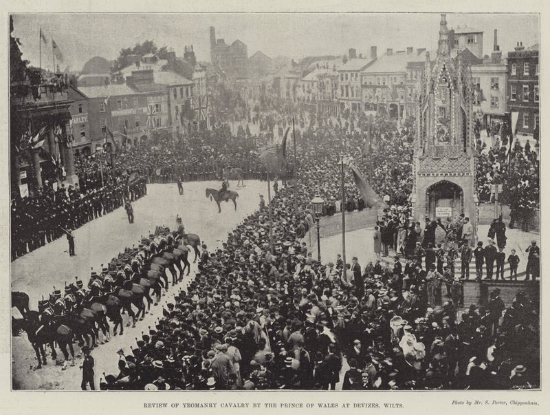 Anmeldelse af Yeomanry Cavalry af Prince of Wales i Devizes, Wilts af English Photographer