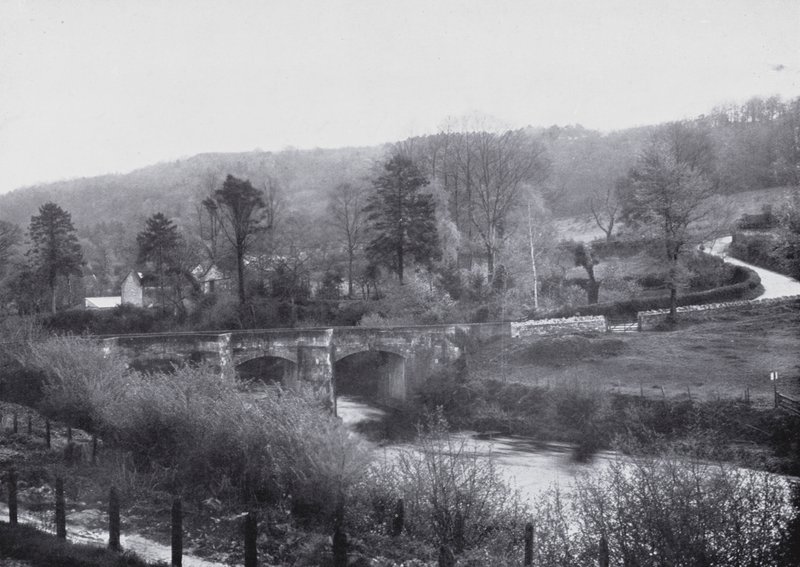 River Avon, Limpley Stoke (s/h-billede) af English Photographer