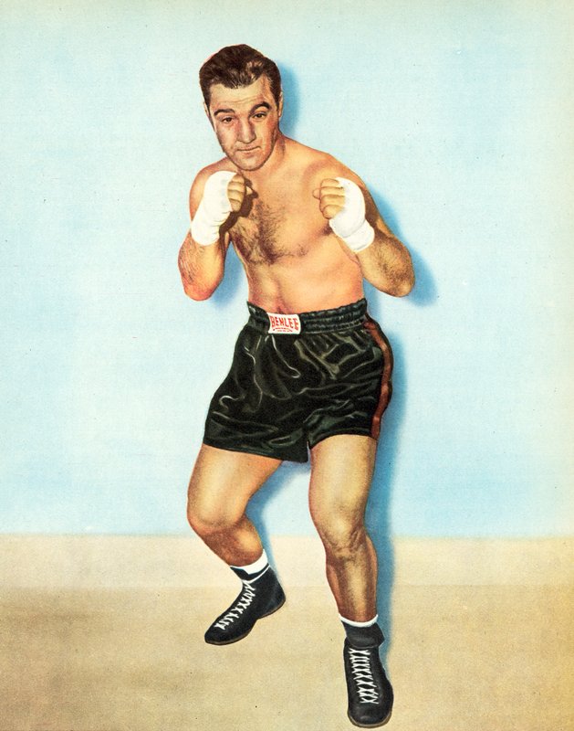 Rocky Marciano, verdensmester i sværvægtsboksning, ubesejret i 48 professionelle kampe (foto) af English Photographer