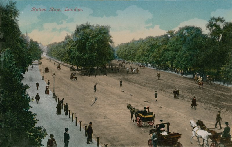 Rotten Row, London. Postkort sendt i 1913. af English Photographer