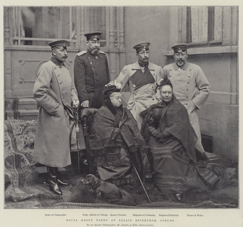 Royal Group taget i Palais Edinburgh, Coburg af English Photographer