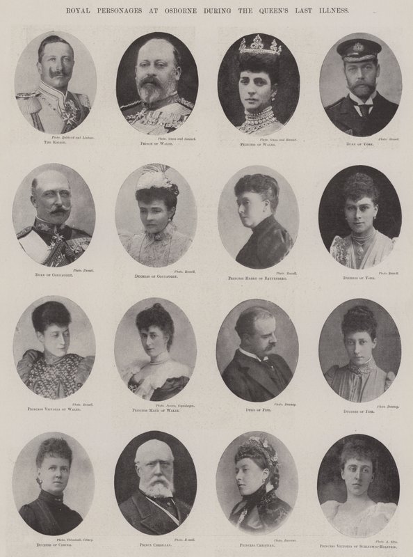 Royal Personages i Osborne under Queens Last Illness af English Photographer