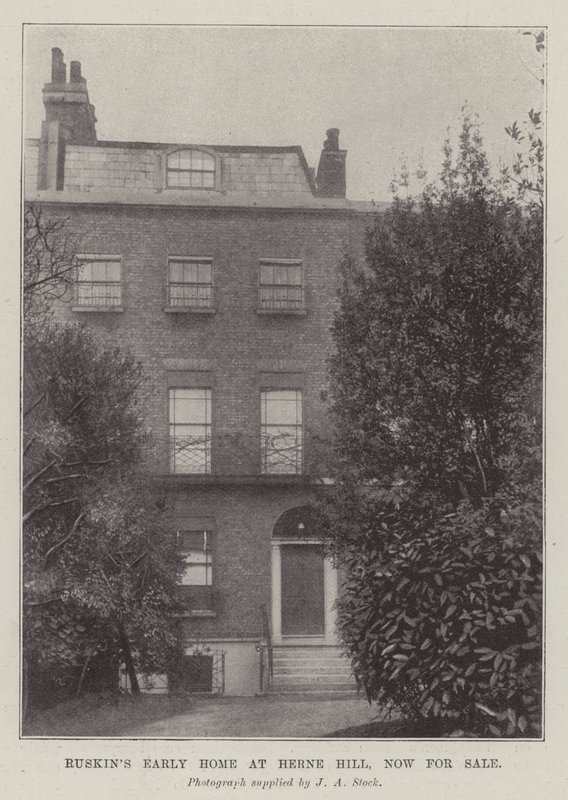 Ruskins Early Home ved Herne Hill, nu til salg af English Photographer