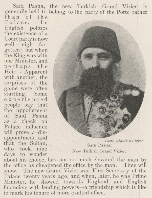 Said Pasha, ny tyrkisk storvesir af English Photographer