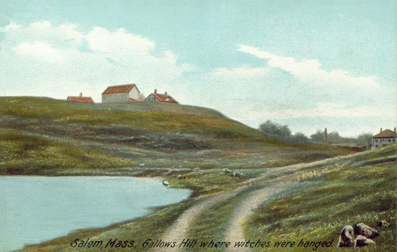 Salem, Massachusetts, Gallows Hill, hvor hekse blev hængt (farvefoto) af English Photographer
