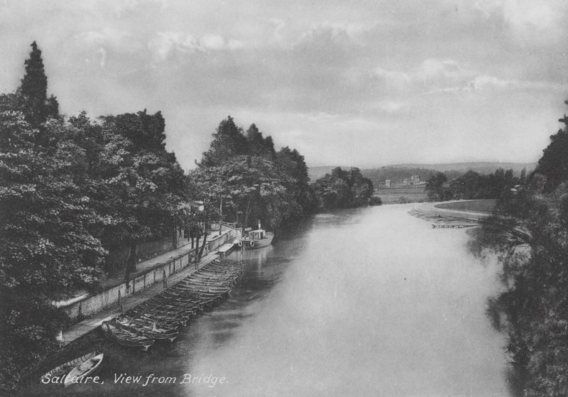 Saltaire, udsigt fra broen (s/h foto) af English Photographer