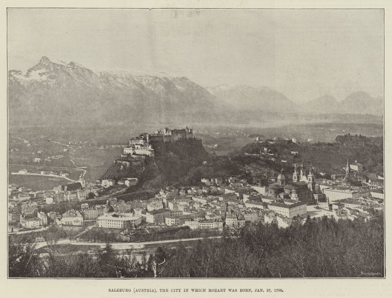 Salzburg (Østrig), byen hvor Mozart blev født, 27. januar 1756 af English Photographer
