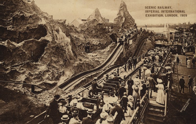Scenisk jernbane, Imperial International Exhibition, London af English Photographer