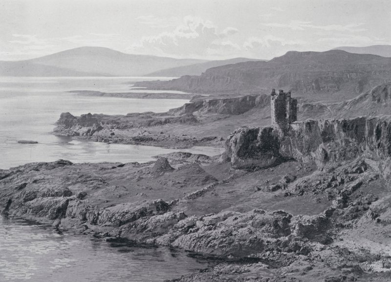 Skotland: Gylen Castle, øen Kerrera (s/h foto) af English Photographer