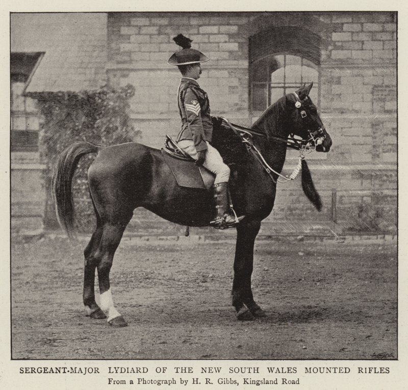 Sergent-major Lydiard fra New South Wales Mounted Rifles af English Photographer