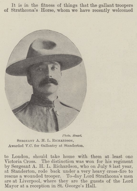 Sergent A H L Richardson, tildelt VC for galanteri på Standerton af English Photographer
