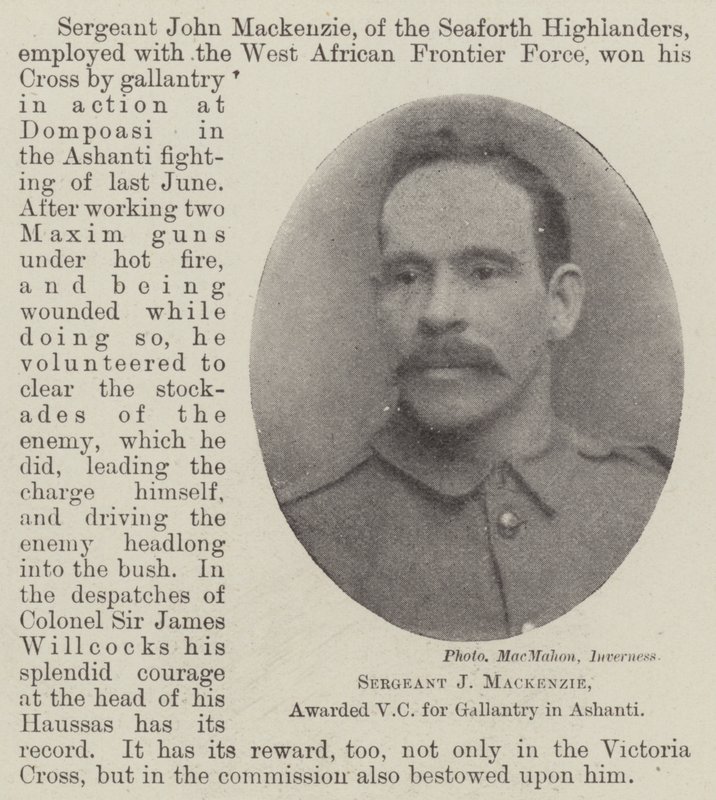 Sergent J Mackenzie, tildelt VC for galanteri i Ashanti af English Photographer