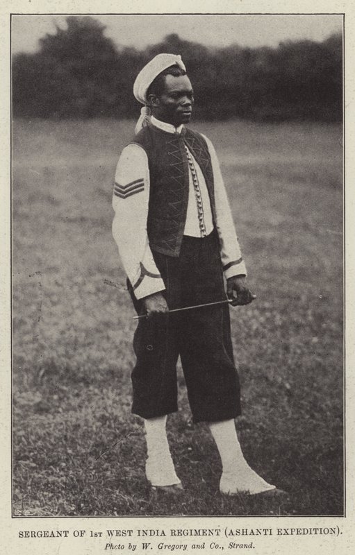 Sergent for 1. vestindiske regiment, Ashanti-ekspeditionen af English Photographer