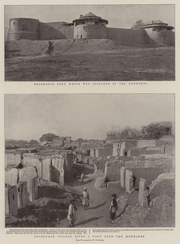 Shabkadar Village efter et besøg fra mohmanderne af English Photographer