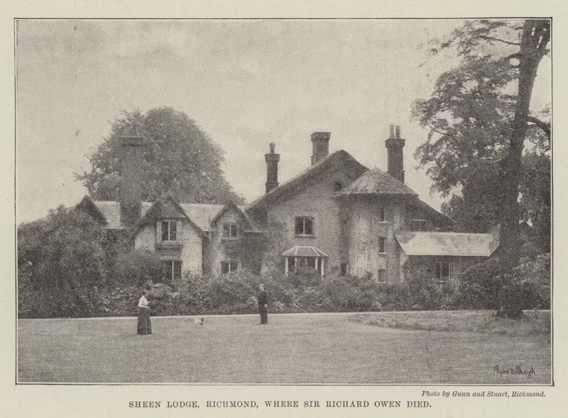 Sheen Lodge, Richmond, hvor Sir Richard Owen døde af English Photographer