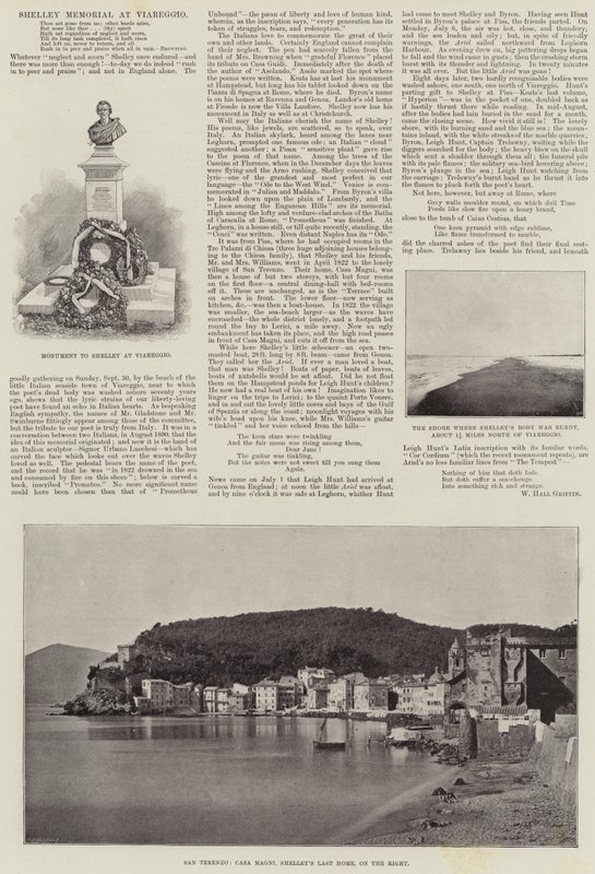 Shelley Memorial ved Viareggio af English Photographer