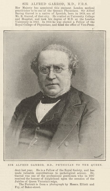 Sir Alfred Garrod, MD, FRS af English Photographer