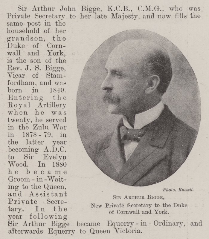 Sir Arthur Bigge, ny privatsekretær for hertugen af Cornwall og York af English Photographer