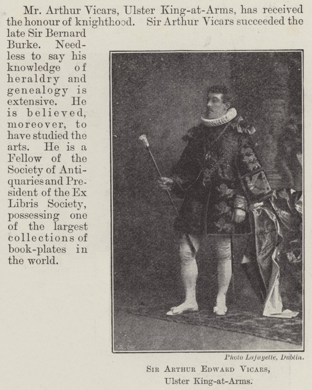 Sir Arthur Edward Vicars, Ulster King-at-Arms af English Photographer