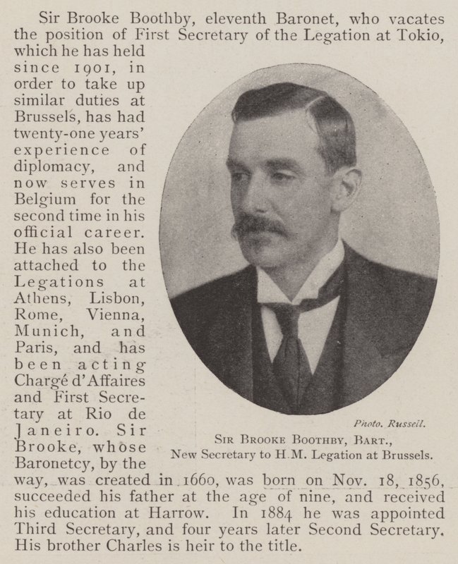 Sir Brooke Boothby, Baronet, ny sekretær for HM Legation i Bruxelles af English Photographer