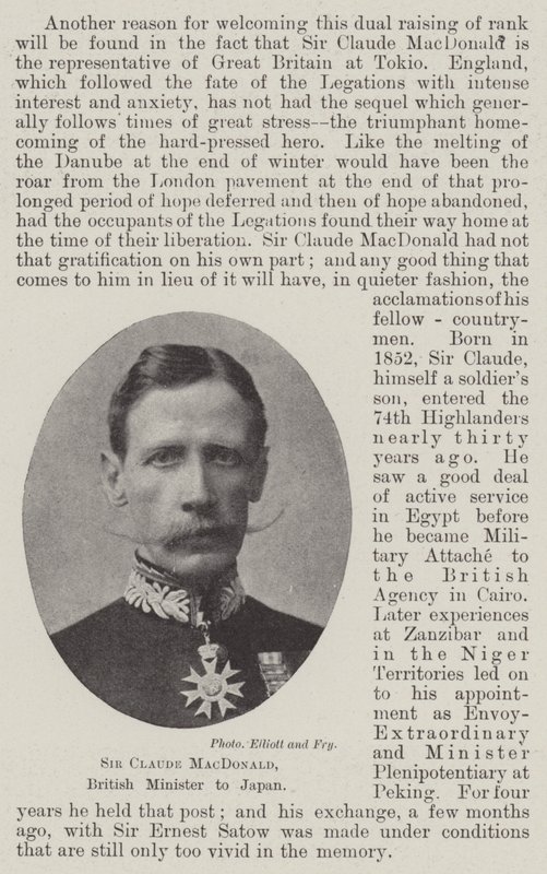 Sir Claude MacDonald, britisk minister i Japan af English Photographer