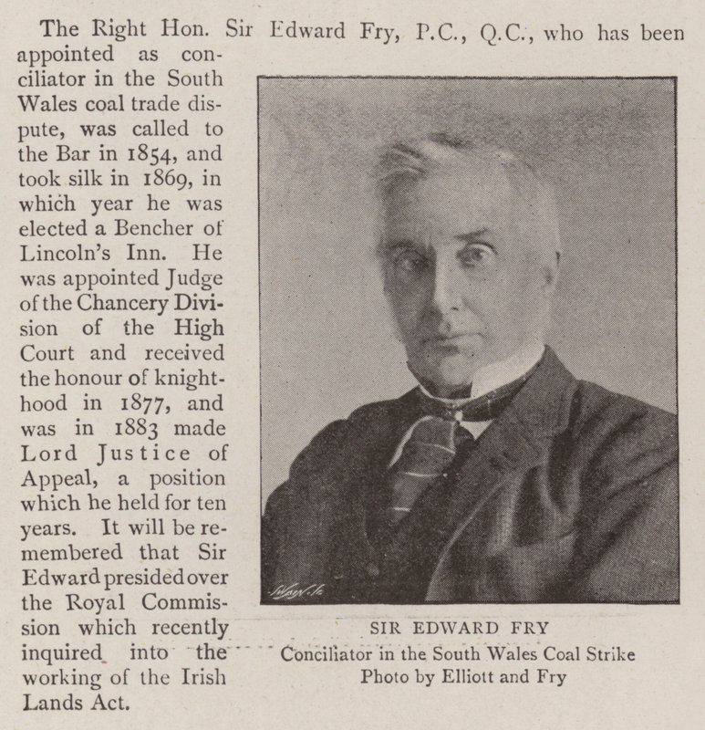 Sir Edward Fry af English Photographer