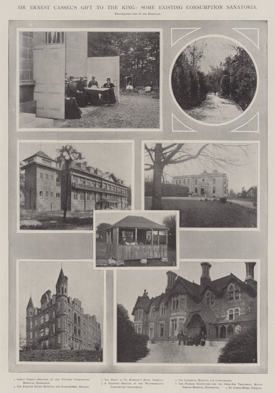 Sir Ernest Cassels gave til kongen, nogle eksisterende forbrugssanatorier af English Photographer
