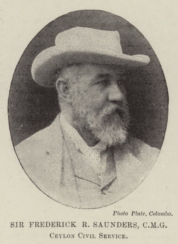Sir Frederick R Saunders, CMG, Ceylon Civil Service af English Photographer