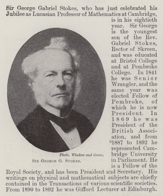 Sir George G Stokes af English Photographer