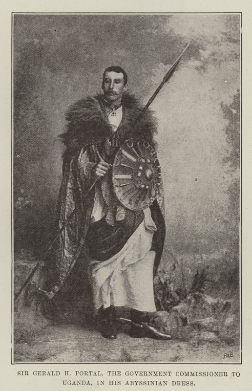 Sir Gerald H Portal, regeringskommissæren i Uganda, i sin abessiniske kjole af English Photographer