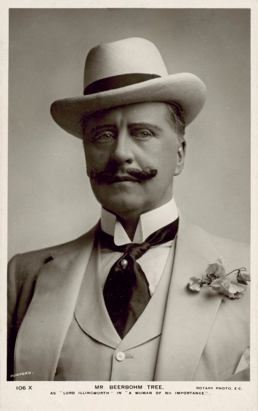 Sir Herbert Beerbohm Tree, engelsk skuespiller (s/h-foto) af English Photographer