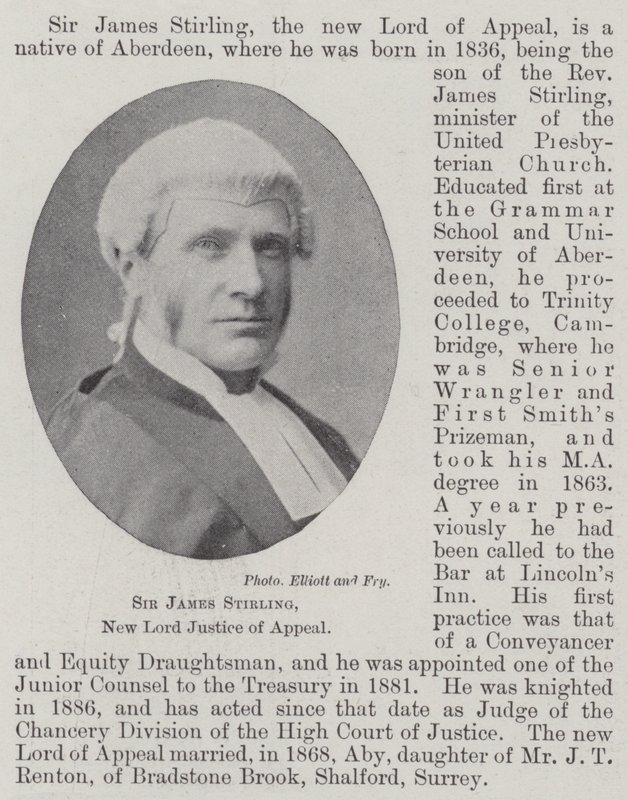 Sir James Stirling, New Lord Justice of Appeal af English Photographer
