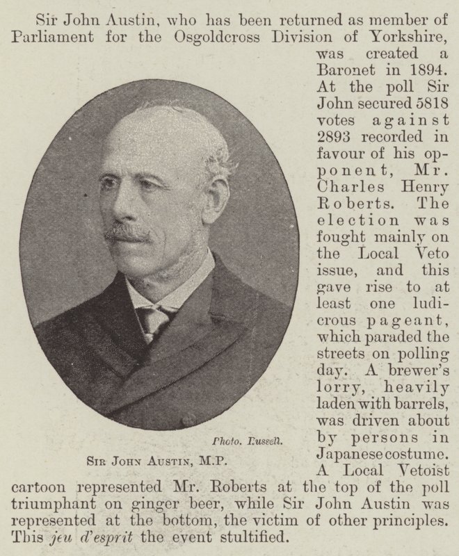 Sir John Austin, MP af English Photographer