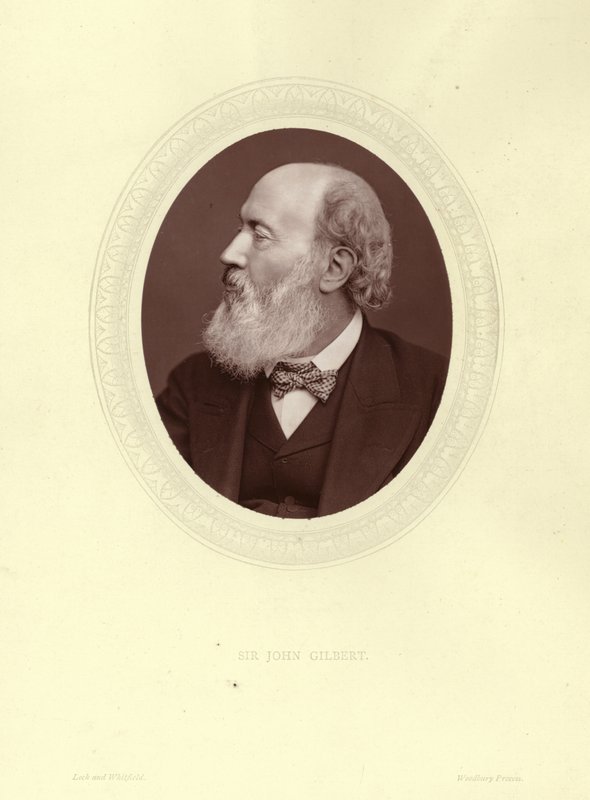 Sir John Gilbert, engelsk kunstner, illustrator og gravør af English Photographer