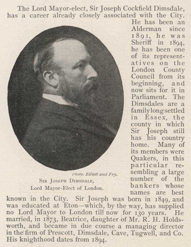 Sir Joseph Dimsdale, Lord Mayor-Elect i London af English Photographer